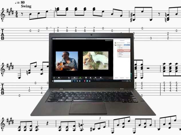 Online Lezioni di Chitarra su Zoom o Skype