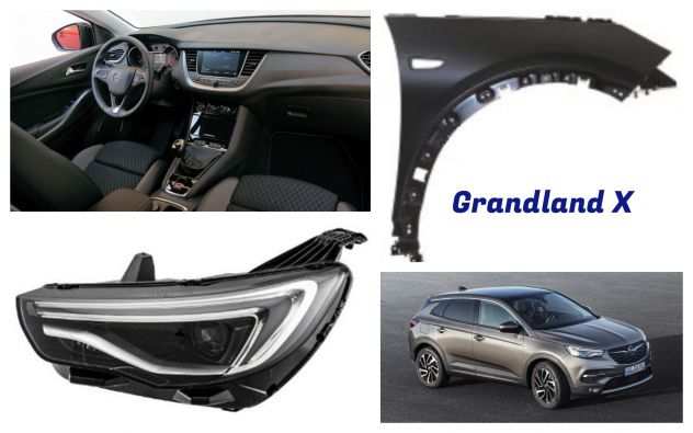 Opel Grandland X musata fanale cofano parafango griglia airbag paraurti