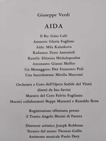 Opera lirica AidaIl Trovatore- 2 cofanetti 8 dischi 33 vinile