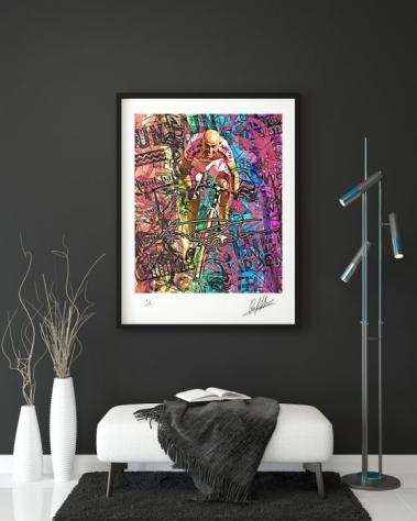 Original Artist by Raffaele De Leo - limited edition 930 Giclegravee - Marco Pantani - 2023 - Artwork