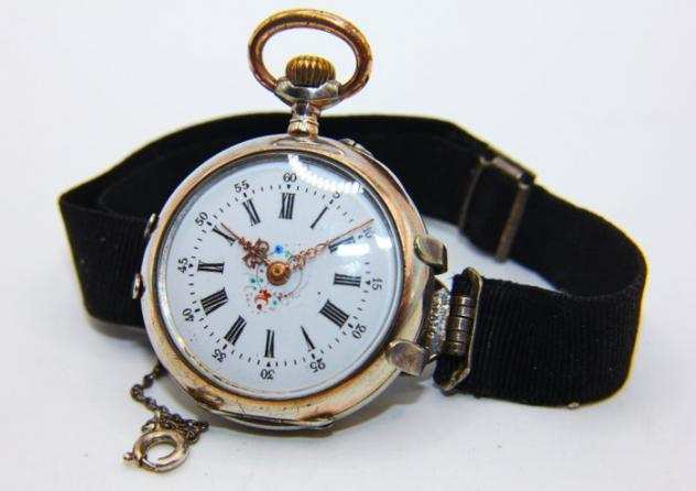 Orologio argento da taschino con braccialetto cinturino inizio 900 - 1901-1949
