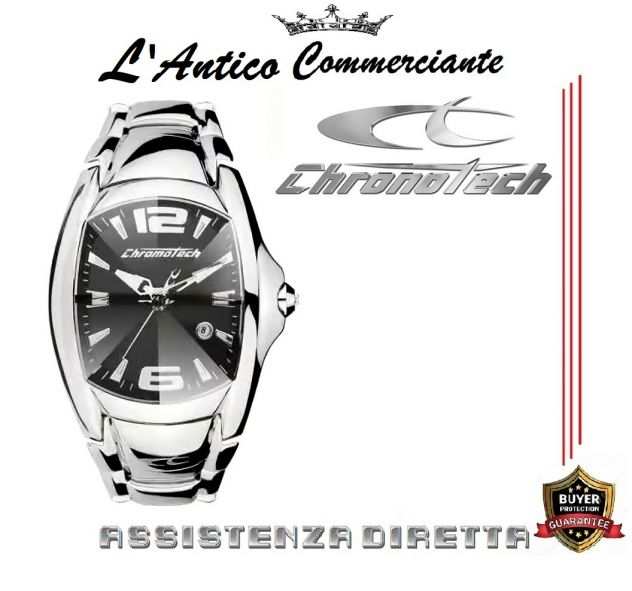 Orologio Chronotech in acciaio vetro a prisma