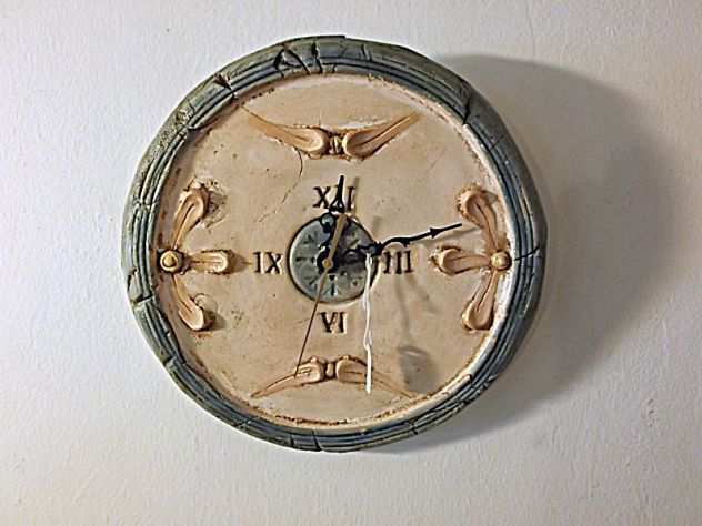 Orologio da parete in Ceramica dipinto a mano - Articolo nuovo