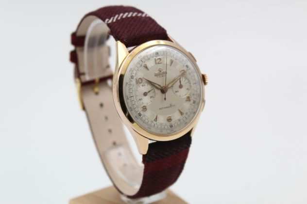 Orologio Watch Cronografo Vintage Dichi Watch in Oro 18 kt. n. 640 Cinturino Ver