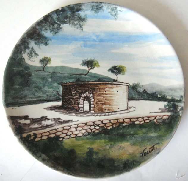 Orvieto-Piatto parete-ceramica dipinta a mano da Velluti-Lab. Ceramiche SCO-1960