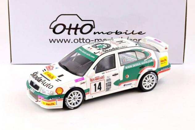 Otto Mobile 118 - 1 - Modellino di auto sportiva - Skoda Octavia WRC Rally Montecarlo 2003 Auriol-Giraudet - OT431