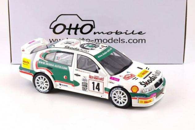 Otto Mobile 118 - 1 - Modellino di auto sportiva - Skoda Octavia WRC Rally Montecarlo 2003 Auriol-Giraudet - OT431