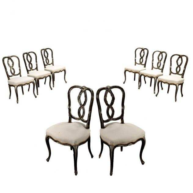 Otto sedie in stile barocchettonbsp nbspitalia xx secolo