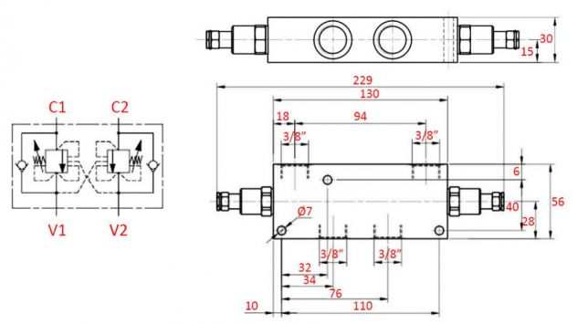 OVERCENTER VALVOLA 38