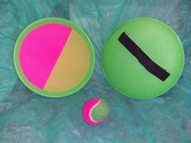 Paddle catch ball per bambini, con 2 racchette e 1 pallina con velcro