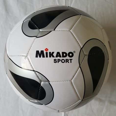 Pallone In Cuoio Mikado - Argento - Nuovo - Size 5