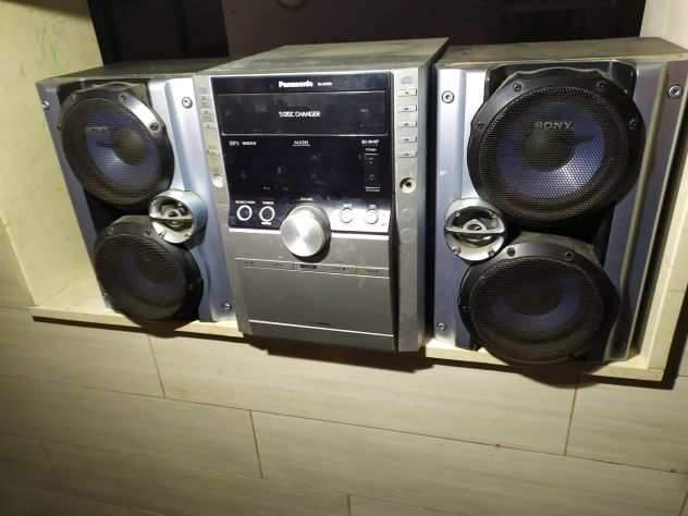 Panasonic SA-AK350 2 vie 75W 5 CD RADIO AMFM MP3  CASSE ESTERNE