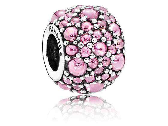 PANDORA Shimmering rosa Charm goccioline 791755PCZ