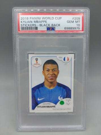 Panini - 1 Graded card - World Cup Russia 2018 Black back - 209 Mbappe - PSA 10