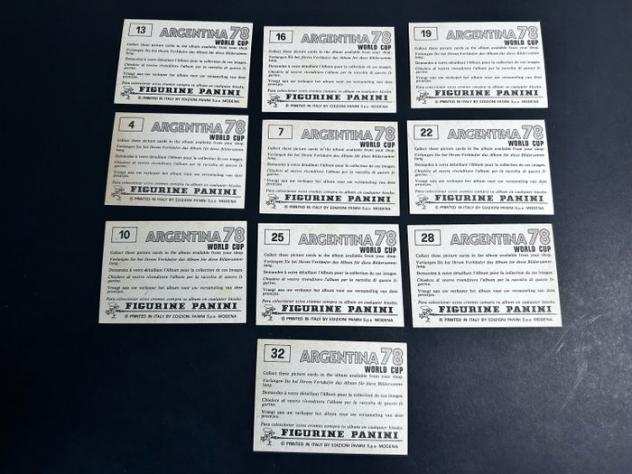 Panini - Argentina 78 World Cup - History Teams - 10 Loose stickers