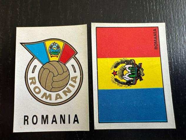 Panini - Mexico 70 World Cup - Romania Flag amp Shield - 2 Sticker