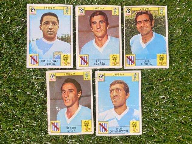 Panini - Mexico 70 World Cup, Uruguay Team - 5x players - 5 Card