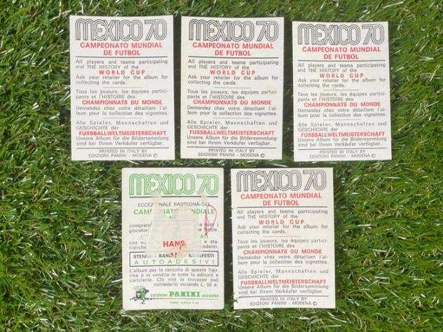 Panini - Mexico 70 World Cup, Uruguay Team - 5x players - 5 Card