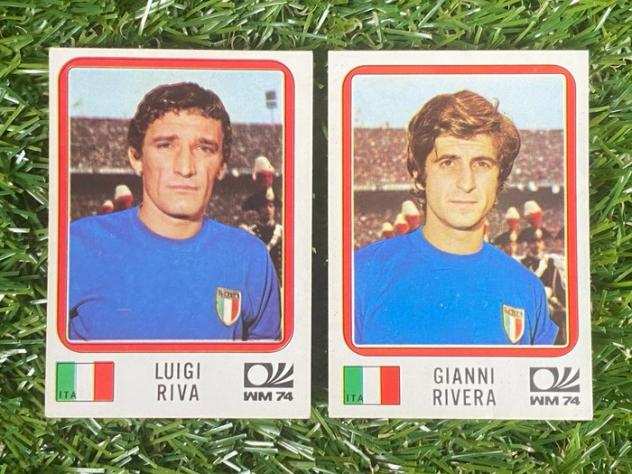 Panini - Muumlnchen 74 World Cup, Luigi Riva amp Gianni Rivera - 299, 306 - 2 Loose stickers