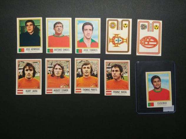 Panini - Muumlnchen 74 World Cup - Portugal and Eusebio 396 - 10 Loose stickers