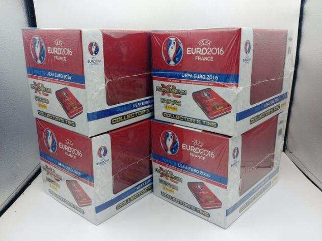 Panini - Road to Euro 2016 - 4 sealed Tin boxes (aacute 54 cards  1 rare)