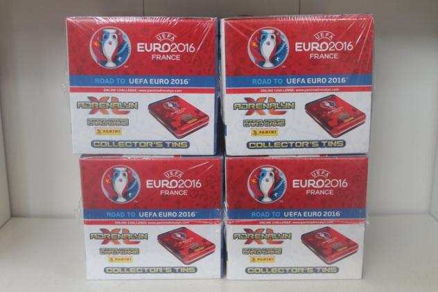 Panini - Road to Euro 2016 - 4 sealed Tin boxes (aacute 54 cards  1 rare)