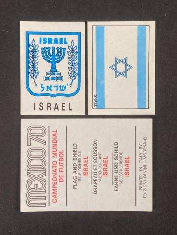 Panini - World Cup Mexico 70 - Badge and Flag - Israel Con Velina - 1970