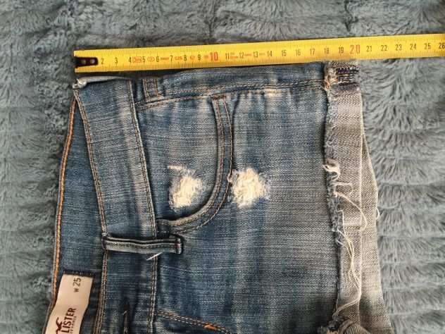 Pantaloncini donna Hollister corti color jeans W25 taglia 39