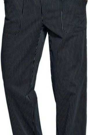 Pantalone cuoco nero a righe