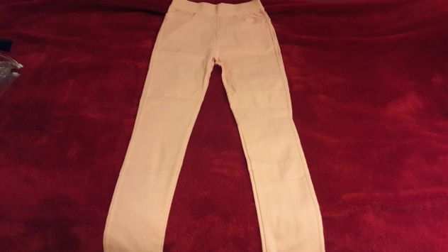 Pantalone elasticizzato bianco Donna Tg S 42 - NUOVO