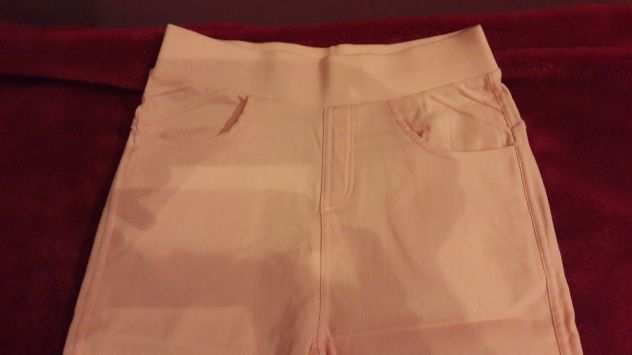 Pantalone elasticizzato bianco Donna Tg S 42 - NUOVO