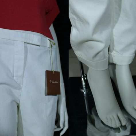 Pantaloni da donna bianchi LORO PIANA -tg. 46