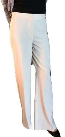 Pantaloni eleganti donna color crema