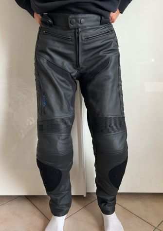 Pantaloni in pelle di Vanucci con protezioni nero da donna