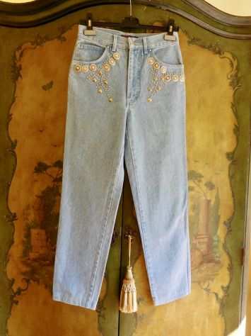Pantaloni Jeans donna LES COPAINS originali, taglia S, 100 cotone, con BORCHIE