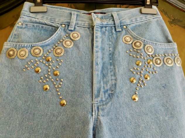 Pantaloni Jeans donna LES COPAINS originali, taglia S, 100 cotone, con BORCHIE