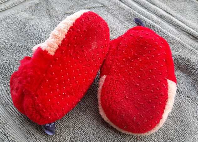 pantofole ciabatte inverno tg 19 rosso
