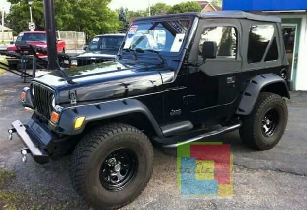 PARAFANGO LATERALE ESTESO JEEP WRANGLER TJ 1996-2006 IN LOOK SPORTIVO-mostra il