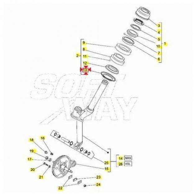 Parapolvere forcella Piaggio Ape Car e TM 125223