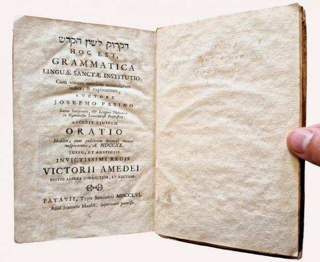 Pasino - Hoc Est, Grammatica Linguae Sanctae Institutio - 1756