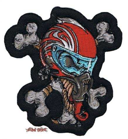 Patch Toppa Helmet Skull Mini da 4rdquo Biker Custom