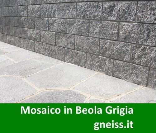 Pavimento mosaico in BEOLA GRIGIA