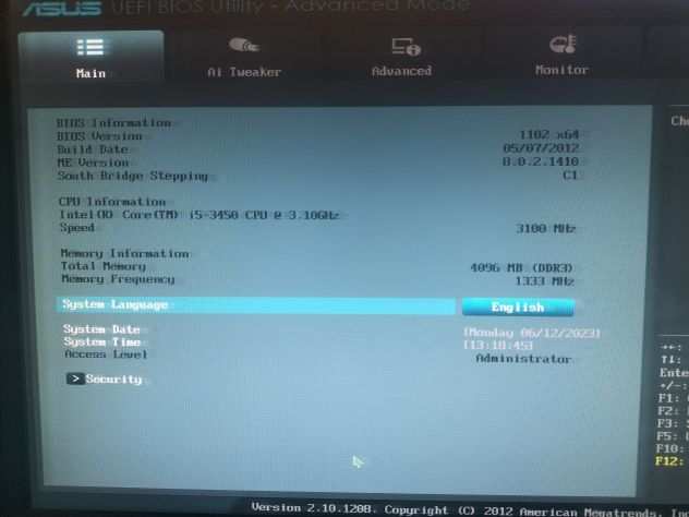 PC desktop fisso atx, i5-3450, nVidia Quadro 600