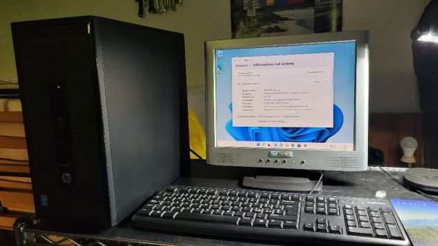 PC Fisso postazione completa monitor e accessori, HP Prodesk Windows 11 Intel I3
