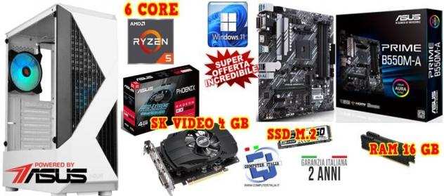 PC GAMING RYZEN 5 4500 6 CORE 16GB RAM RX550 4GB