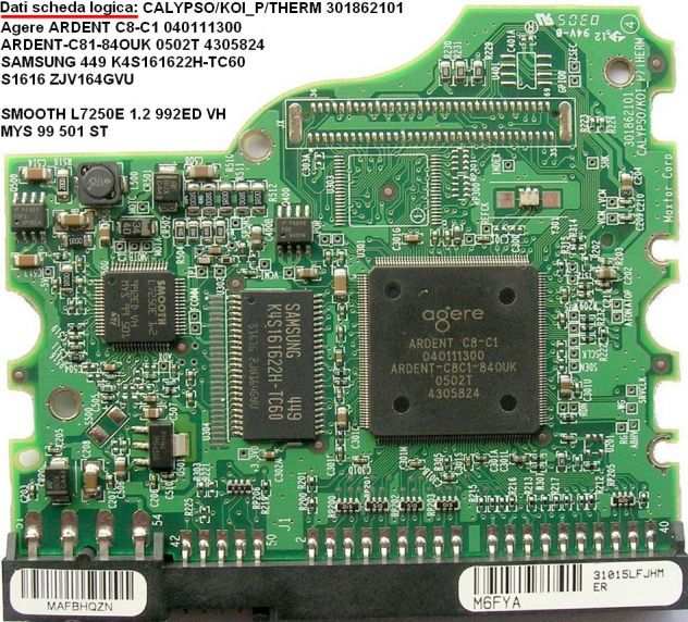 PCB HARD DISK Maxtor Diamond Plus 9 80 GB ATA133 HDD 3,5 SERIES Dati