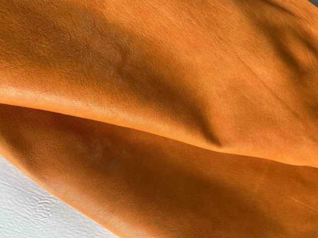 Pelle fodera interna color arancio naturale