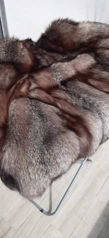 pelliccia volpe argentata scura tg 46