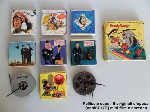 Pellicole super 8 depoca (anni 60 e 70) film e cartoon. Originali.