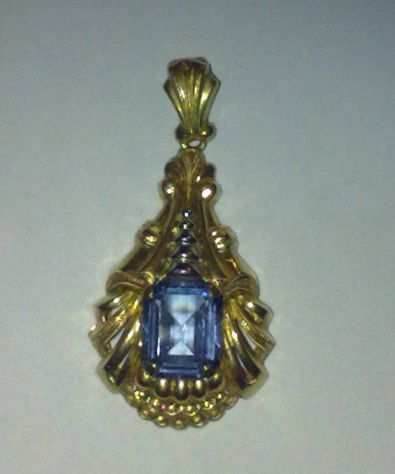 Pendente in oro 18 kt. con Topazio